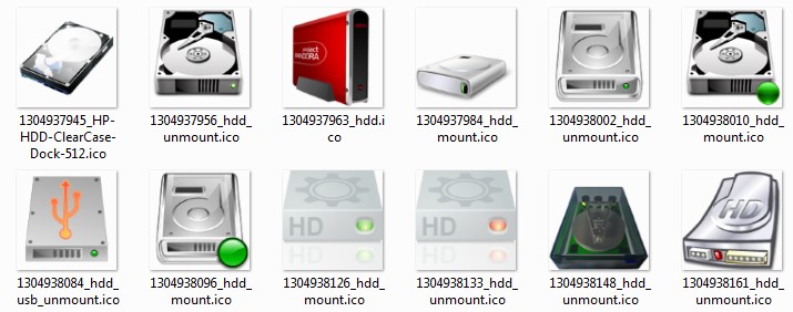 Icons HDD