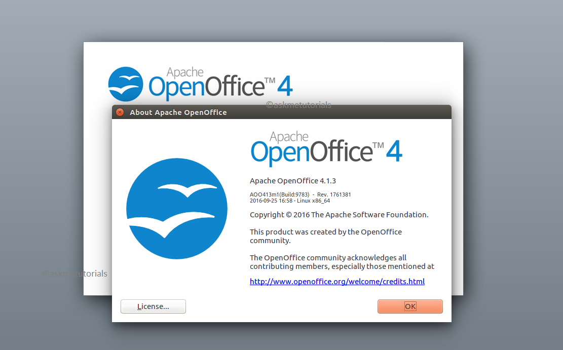 OpenOffice v4.1.3