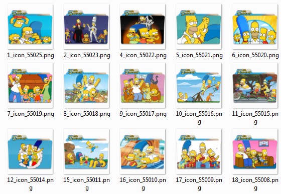 Simpsons Folder (PNG значки)